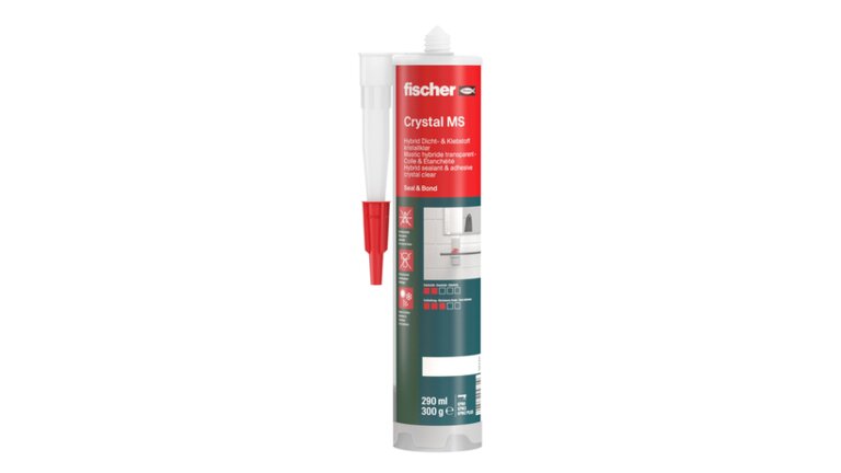 fischer Crystal MS Hybrid Dicht- & Klebstoff, kristallklar, 290 ml